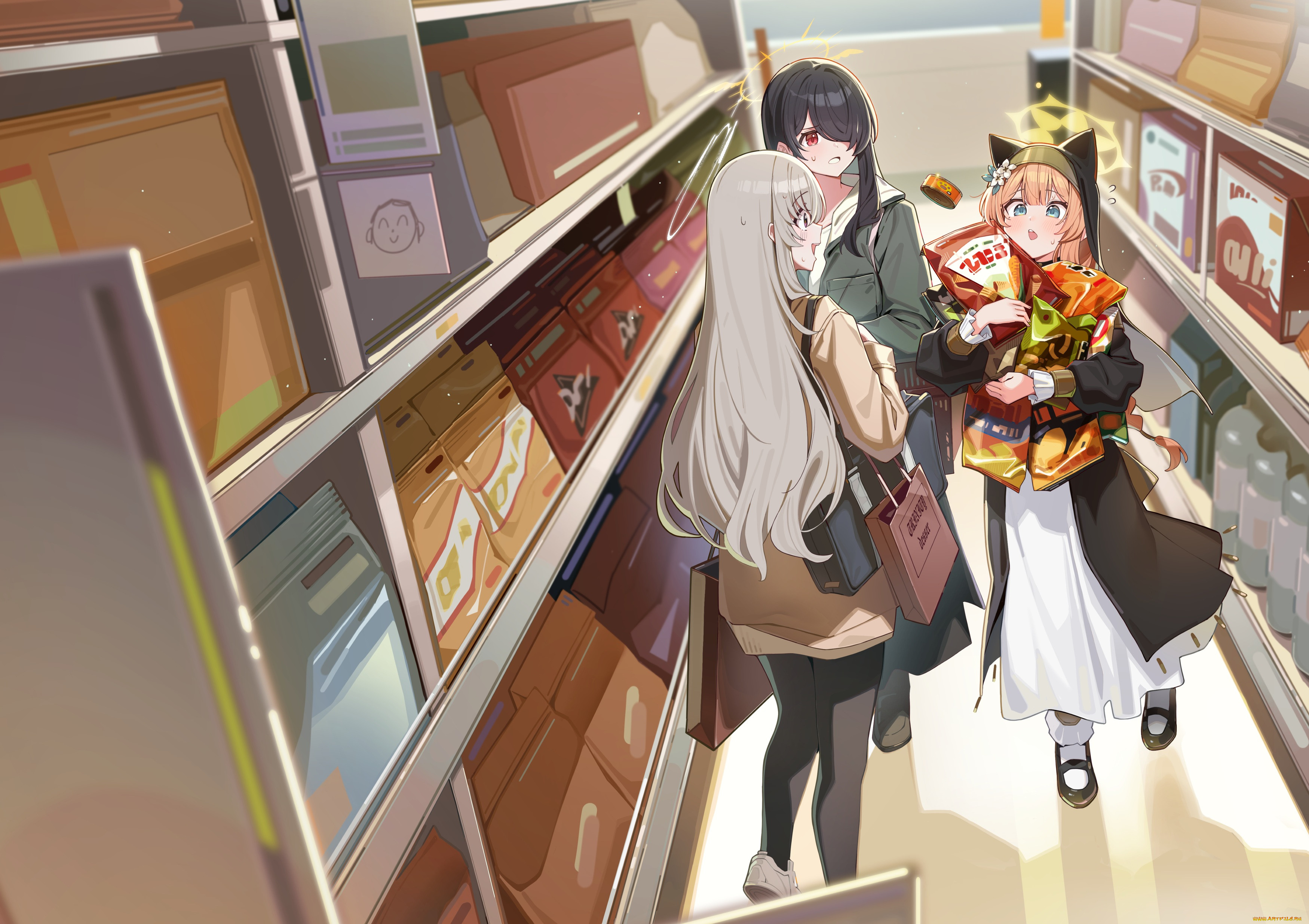 , blue archive, blue, archive, iochi, mari, utazumi, sakurako, wakaba, hinata, muo, muojjang, 0929